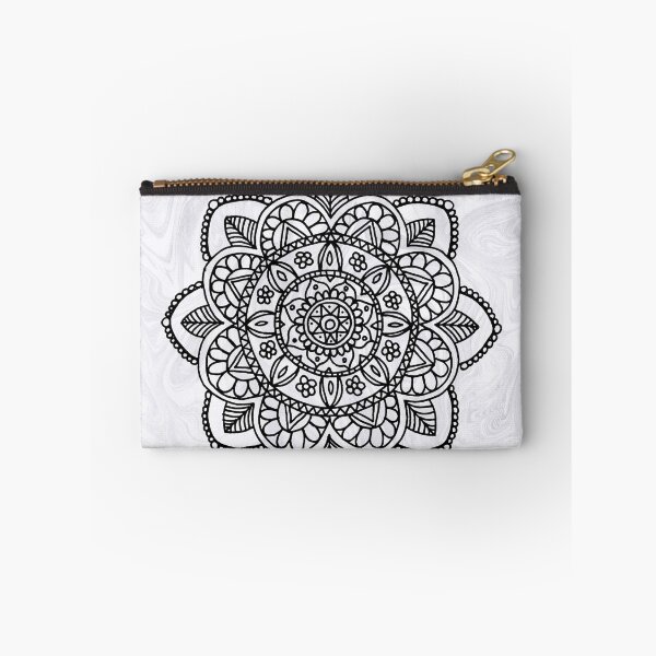 Item preview, Black Mandala on White Marble designed and sold by Julie Erin Designs.