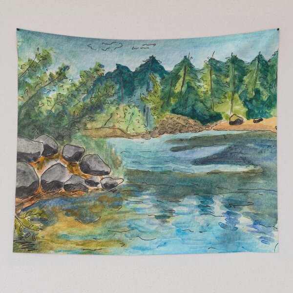 Item preview, Saco River watercolour designed and sold by asmsp.