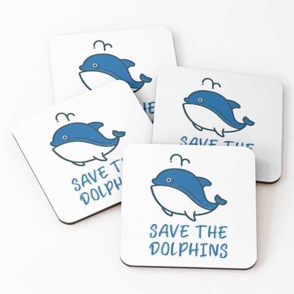 Item preview, Save the Dolphins Cute Chubby Dolphin designed and sold by quoteology.