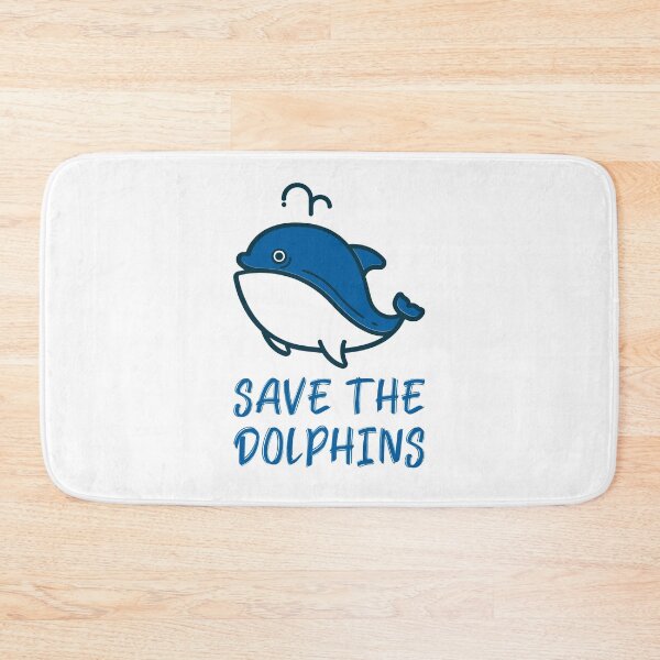 Item preview, Save the Dolphins Cute Chubby Dolphin designed and sold by quoteology.