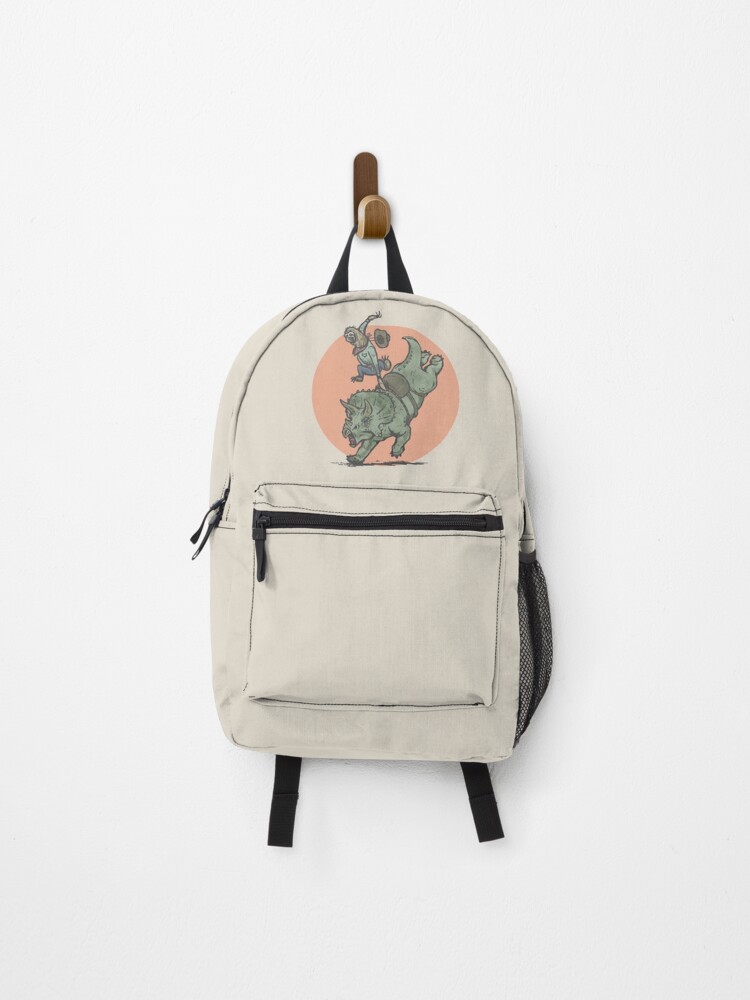 Thumbnail 1 of 3, Backpack, Rodeo Sloth Riding Dinosaur designed and sold by tanimator.