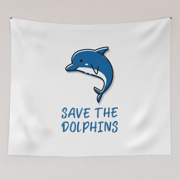 Item preview, Save the Dolphins Cute Happy Dolphin designed and sold by quoteology.