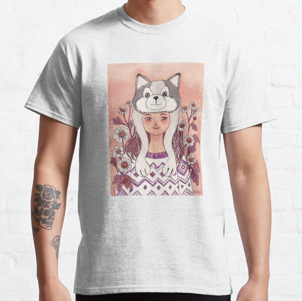 The Girl wearing a Husky hat Classic T-Shirt