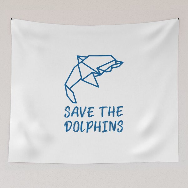 Item preview, Save the Dolphins Geometric Dolphin designed and sold by quoteology.