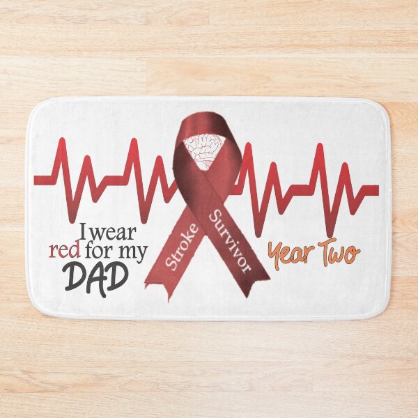 Item preview, Stroke Survivor I Wear Red For My Dad Red Ribbon Year Two Survival designed and sold by Hanlar.