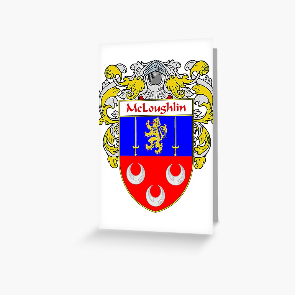 McLOUGHLIN Family PATCH Heraldic Coat of Arms Badge Embroidered Crest 
