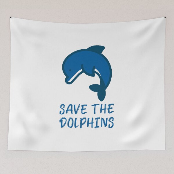Item preview, Save the Dolphins Jumping Blue Dolphin designed and sold by quoteology.