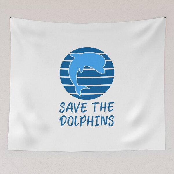 Item preview, Save the Dolphins Retro Dolphin designed and sold by quoteology.
