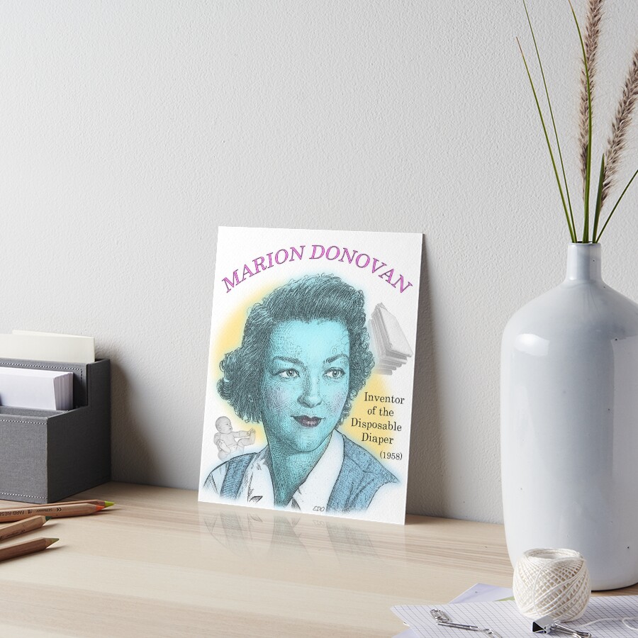 "Marion Donovan, Inventor of the Disposable Diaper" Art Board Print for