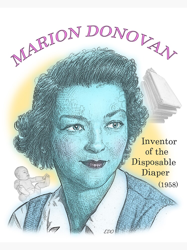 "Marion Donovan, Inventor of the Disposable Diaper" Sticker for Sale by