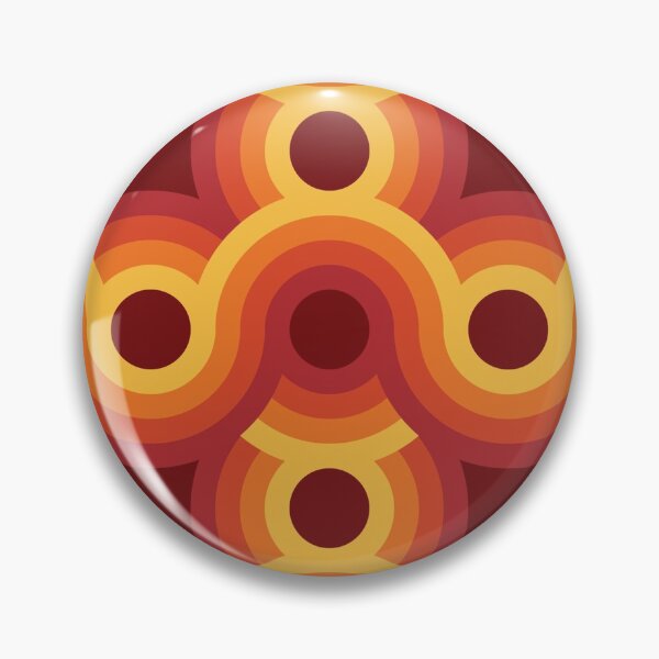 Item preview, Disco Retro 70s 80s pattern orange red yellow circles Decor Decorations designed and sold by Draculaura2009.