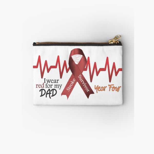 Item preview, Stroke Survivor I Wear Red For My Dad Red Ribbon Year Four Survival designed and sold by Hanlar.