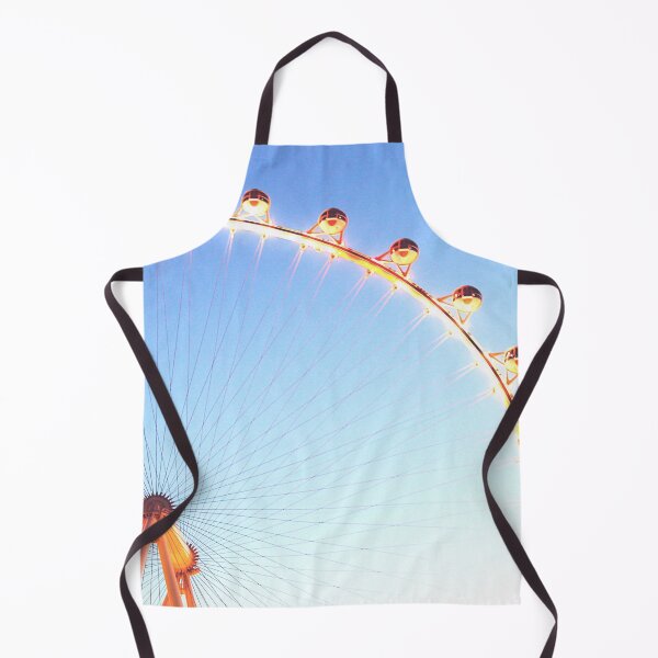 Item preview, orange Ferris Wheel in the city with blue sky designed and sold by Mrvell.