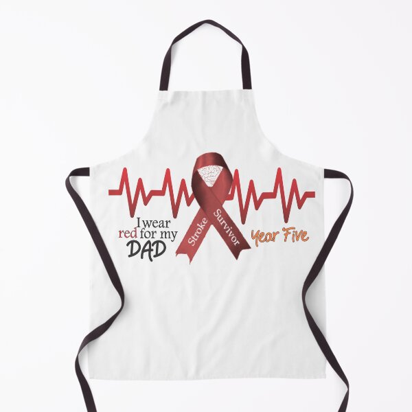 Item preview, Stroke Survivor I Wear Red For My Dad Red Ribbon Year Five Survival designed and sold by Hanlar.