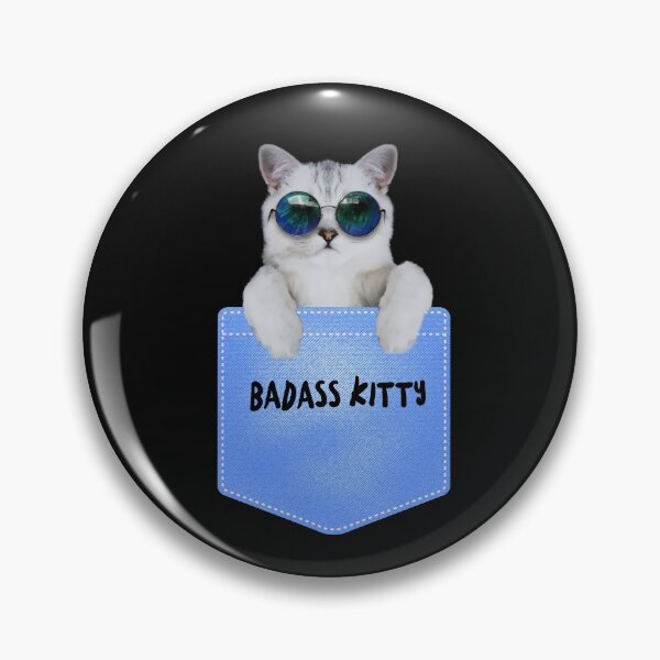 Item preview, Badass Kitty in a pocket designed and sold by TeeZoneZtore.