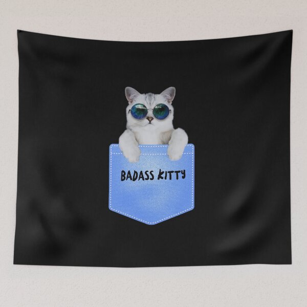 Item preview, Badass Kitty in a pocket designed and sold by TeeZoneZtore.