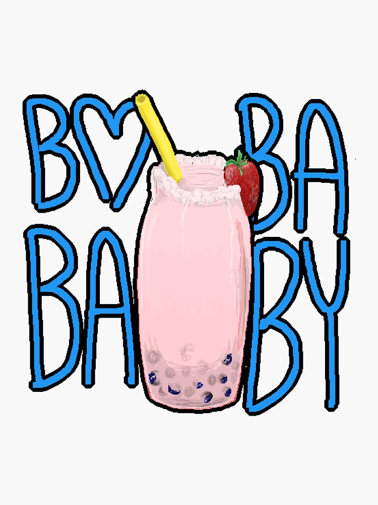 "Strawberry Boba" Sticker for Sale by urfavecryptiid Redbubble