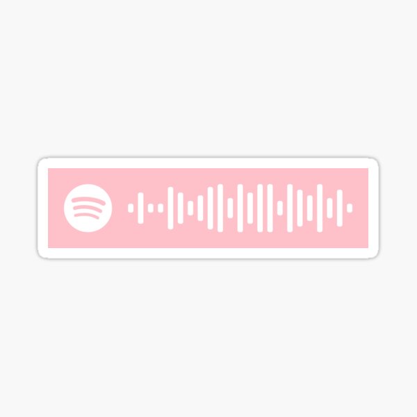 Pink Spotify Code Stickers Redbubble - beef flomix roblox id loud