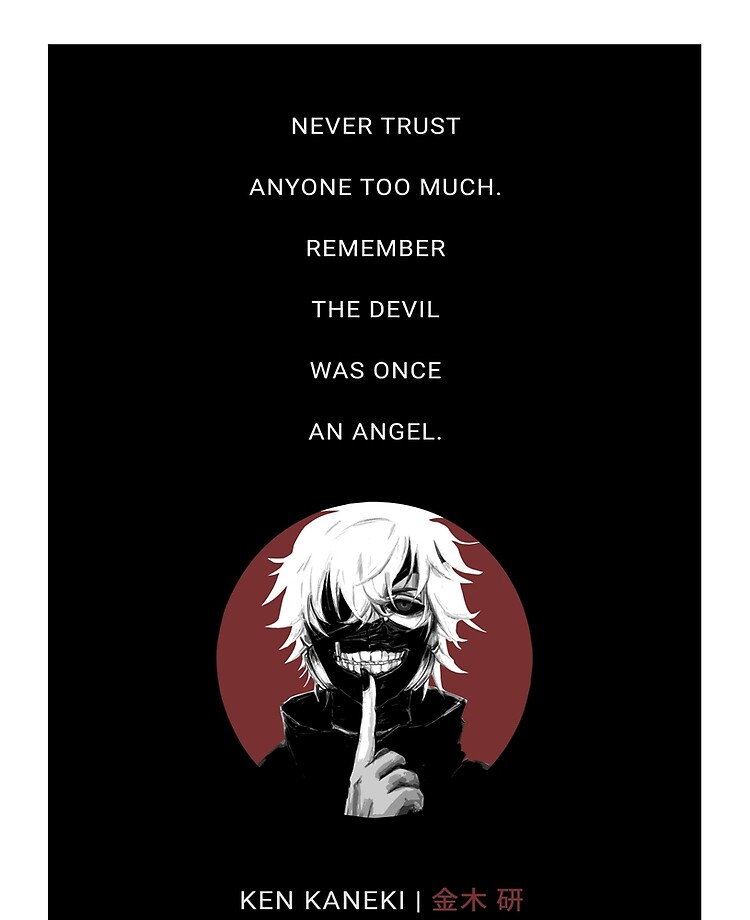 Ken Kaneki Anime Quote Illustration Ipad Case Skin By Jel1611 Redbubble