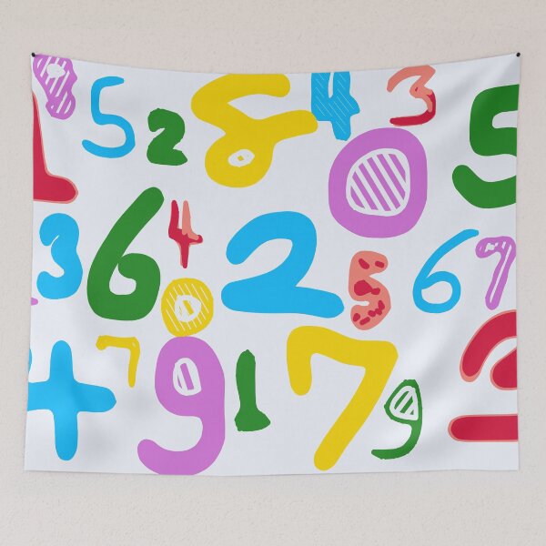Item preview, colorful number abstract background designed and sold by Mrvell.