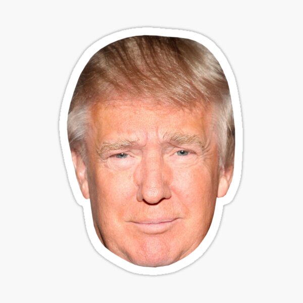 Vista previa del artículo con la obra «Donald Trump surrealista haciendo muecas», diseñado y vendido por BasedAndOptical.