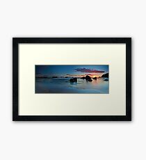 Whangamata Island Dawn Blush Framed Print