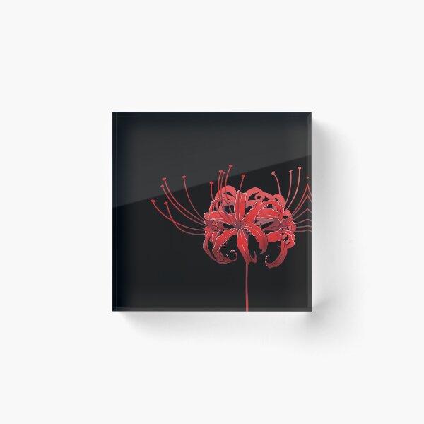 Beautiful Red Spider Lily Acrylic Block