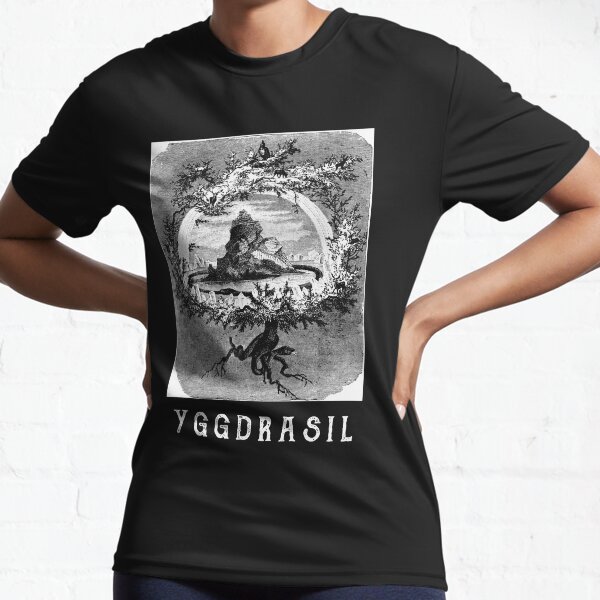 Yggdrasil Ash Tree Edda Valhalla Norse Cosmology Vintage Active T-Shirt