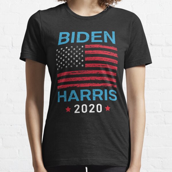 Biden Harris 2020 President Election Democrat Vote Retro Vintage US Flag Design Essential T-Shirt