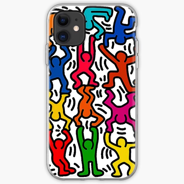 Keith Haring Stick Figure Acrobats iPhone Soft Case