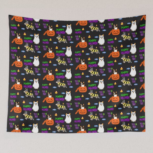 Item preview, Happy Halloween Corgis designed and sold by PuffballCreates.