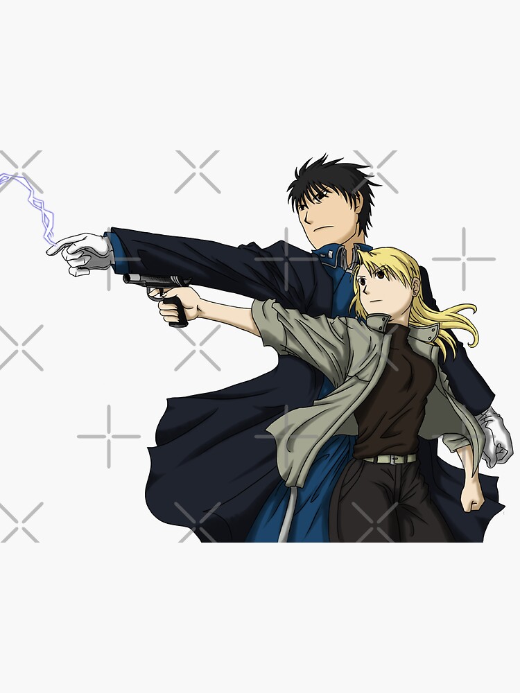 roy mustang and riza hawkeye figure