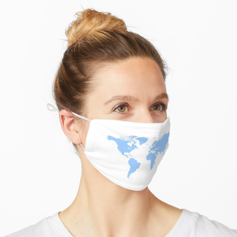 World Map. I love Travel Mask