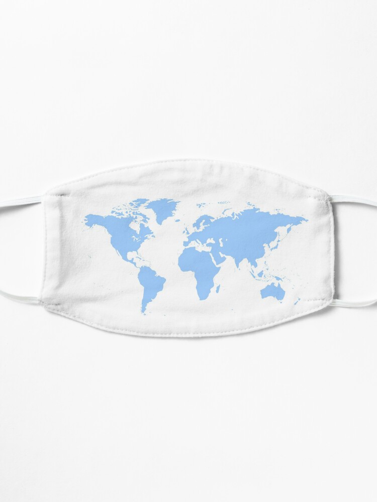 Alternate view of World Map. I love Travel Mask