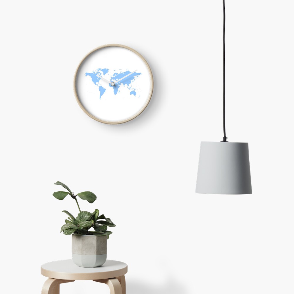 World Map. I love Travel Clock