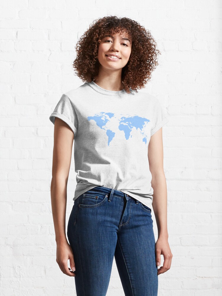 Alternate view of World Map. I love Travel Classic T-Shirt