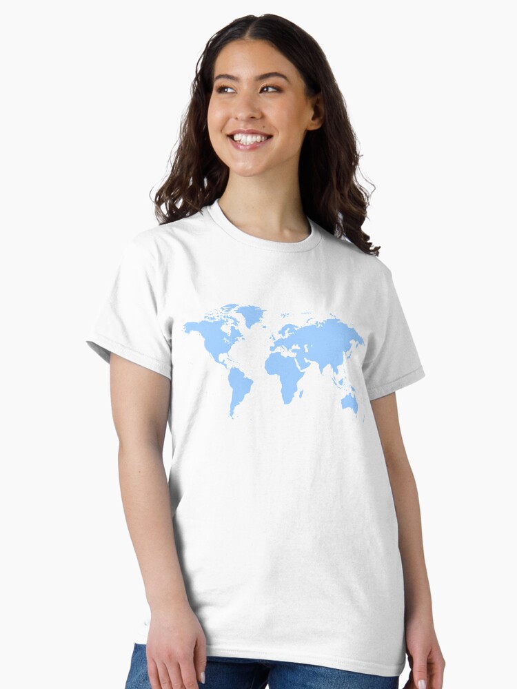 Thumbnail 2 of 7, Classic T-Shirt, World Map. I love Travel designed and sold by leodesigner.