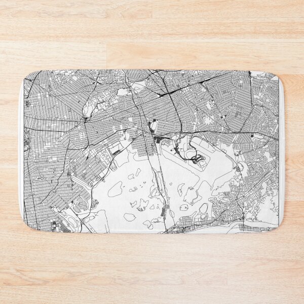 Item preview, Queens White Map designed and sold by multiplicitymap.