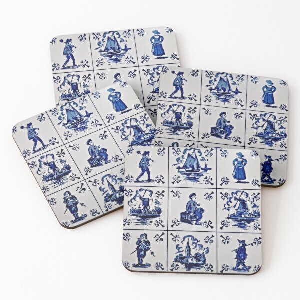 Item preview, Vintage Delft Tile in Blue and White. designed and sold by StickerArtwork.