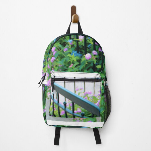 Item preview, Fenced-In Urban Flowers on Walk in Park II designed and sold by Silver Sky by Janet.