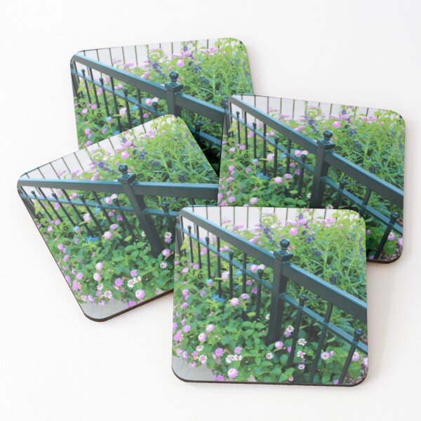 Item preview, Fenced-In Urban Flowers on Walk in Park II designed and sold by Silver Sky by Janet.