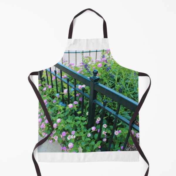 Item preview, Fenced-In Urban Flowers on Walk in Park II designed and sold by Silver Sky by Janet.