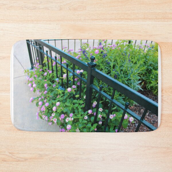 Item preview, Fenced-In Urban Flowers on Walk in Park II designed and sold by Silver Sky by Janet.