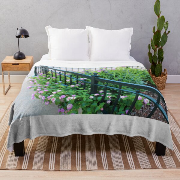 Item preview, Fenced-In Urban Flowers on Walk in Park II designed and sold by Silver Sky by Janet.