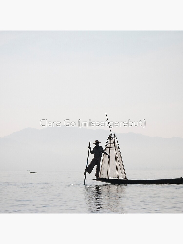 Thumbnail 2 of 2, Tote Bag, The fisher at Inle Lake designed and sold by missatgerebut.