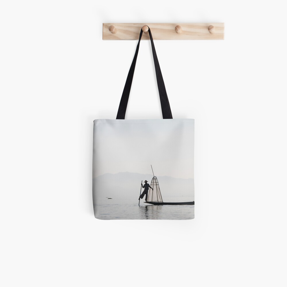 The fisher at Inle Lake Tote Bag