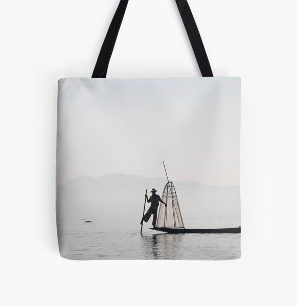 The fisher at Inle Lake All Over Print Tote Bag