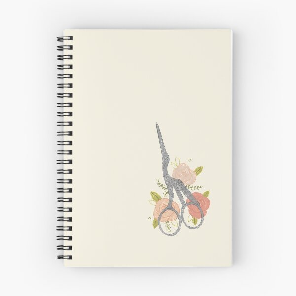 Item preview, Floral embroidery stork scissors  designed and sold by pinkfridgebr.