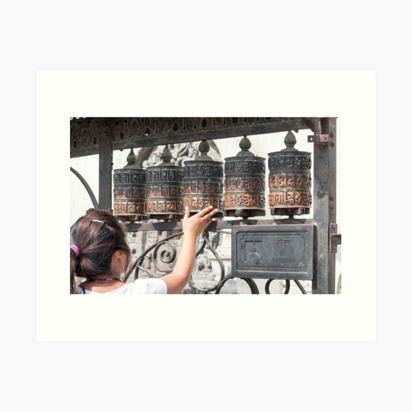 Prayer wheel Art Print