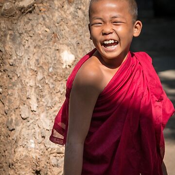 Artwork thumbnail, Laughing young monk in Myanmar by Clara Go (missatgerebut)